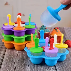 Ice cream molds for home use, plastic molds for making popsicles, ice cream, and ice cubes, homemade mini food-grade ice cubes for children.
