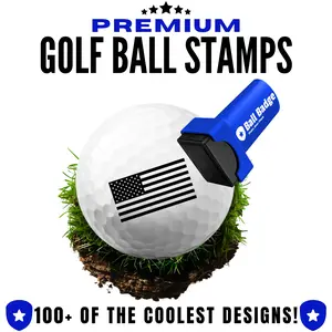 Ball Badge Golf Ball Stamp Self-Inking Marker for Identifying Balls Durable Design Stocking Stuffer Holiday Gift Golfer Equipment Golf Gift Golf Accessories