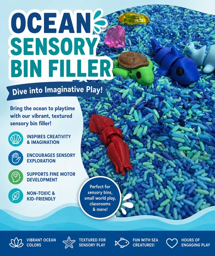 Ocean Sensory Bin Filler