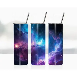 Galaxy stainless steel insulated tumbler - Laser engraved name option