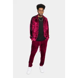 Accented Velour Track Suit