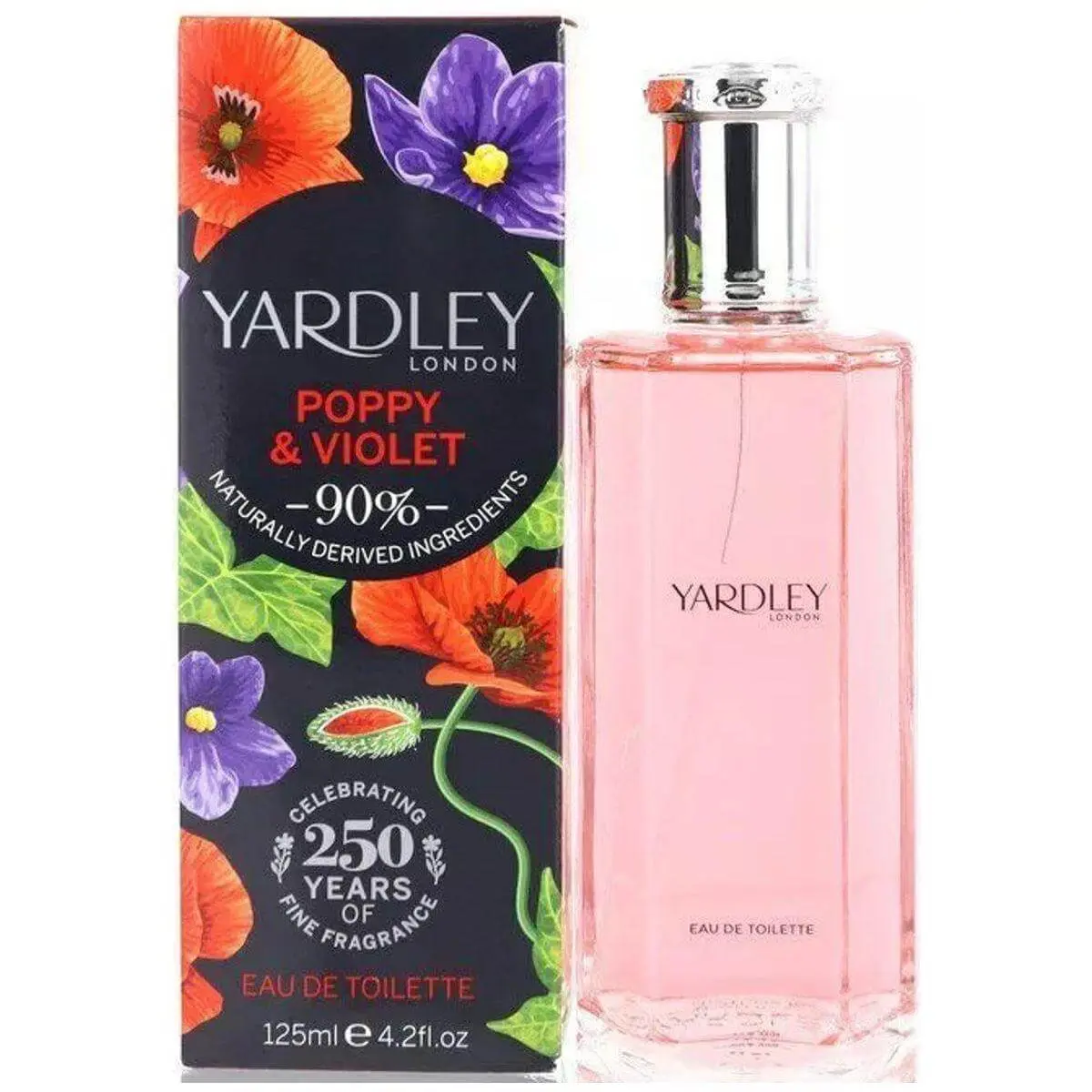 Yardley London Poppy & Violet Eau de Toilette for Women, Woody & Spicy Floral Perfume Spray, Signature Scent for Everyday Wear, 125 ml / 4.2 fl oz