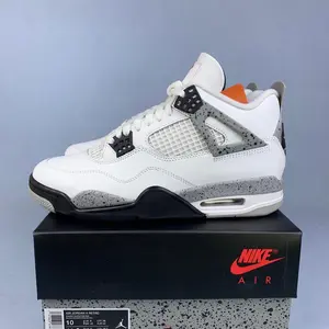 White cement fashionable classic sports shoes, outdoor running shoes, comfortable basketball shoes
