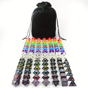 Multi-sided Dice Set, Polyhedral Dice Set, 105pcs/set Multi-sided Dice with Storage Bag, Dice Game Suitable for D&D DND RPG MTG Dragon & Dungeon Board Game