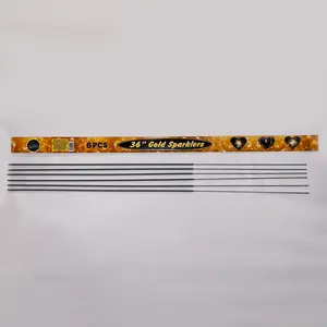 36 Inch Wedding Sparklers – Long Lasting Gold Sparklers for Wedding Send Offs
