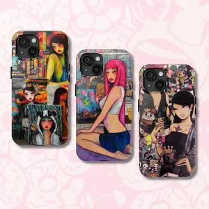 T-To.ki.doki Stylish Lady Tiger Y2K Phone Case Anti-Shock Tough Cover for iPhone 16 Pro Max & 7-17 Air Pro Promax and for Samsung Galxy Custom Design Protective Case for Women Men Halloween Gift