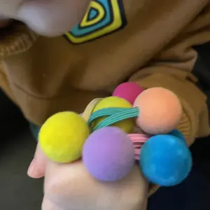 10pcs/Pack Colorful Pom Pom Shaped Elastic Hair Scrunchies, Flocked Candy Color, High Elasticity, Non-Damaging, Sturdy For Everyday Use, Autumn/Winter Hair Ties Ponytail Holders Hair Elastics Hair Rope, Elastic Hair Accessory