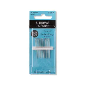Size 9 -- Hand Sewing Needles -- Crewel / Embroidery --- S. Thomas & Sons