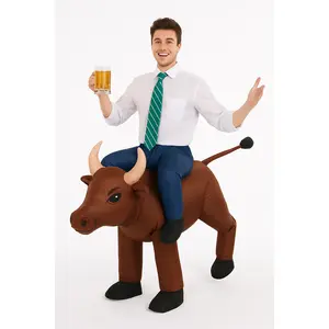 Inflatable Bull Rider Men's Halloween Costume