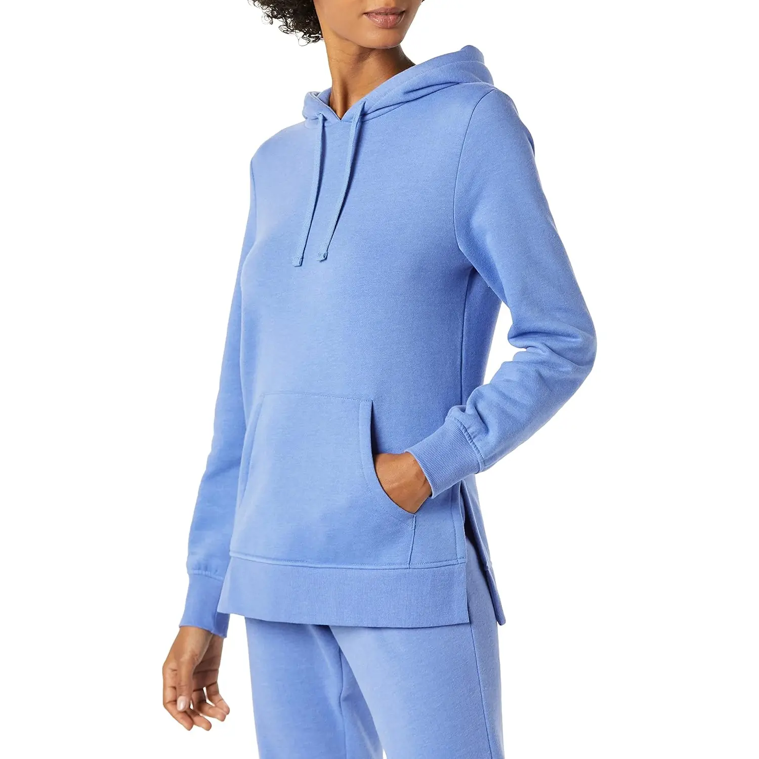 Women'S French Terry Hooded Tunic Sweatshirt