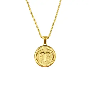 Constellation Pendant Fashion Necklace Gold Zodiac Necklace (Unisex) Jewellery gold pendant necklaces