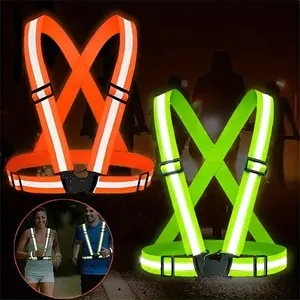 Adjustable Reflective Vest, High-Visibility Safety Vest for Cycling, Night Running, Construction and Outdoor Sports, 1 Count
