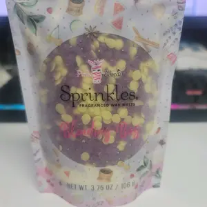 Pink Zebra sprinkles. 3.75oz bag of wax melts. custom blend scent