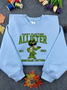 Allister Nightmare Critters Embroidered Sweatshirt – Cute Horror Game Cartoon Gift