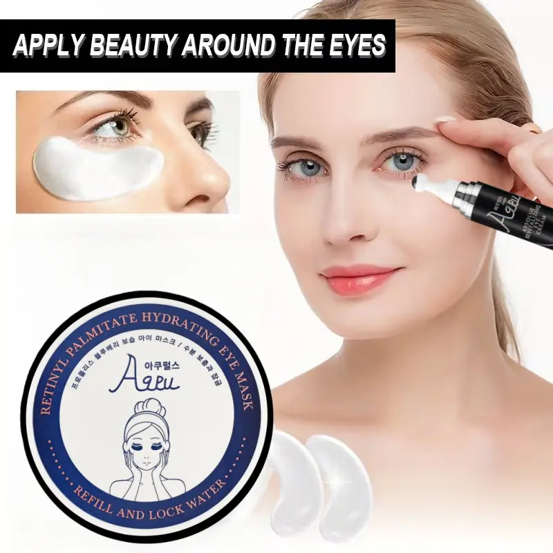 Eye Care Set Eye Cream + Eye Mask with 360° Massage Roller Advanced Formula for Dark Circles and Puffiness Daily Use