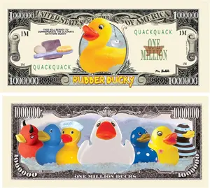 10 TOTAL - Rubber Ducky Million Dollar Collectible Novelty Bills - Funny Money