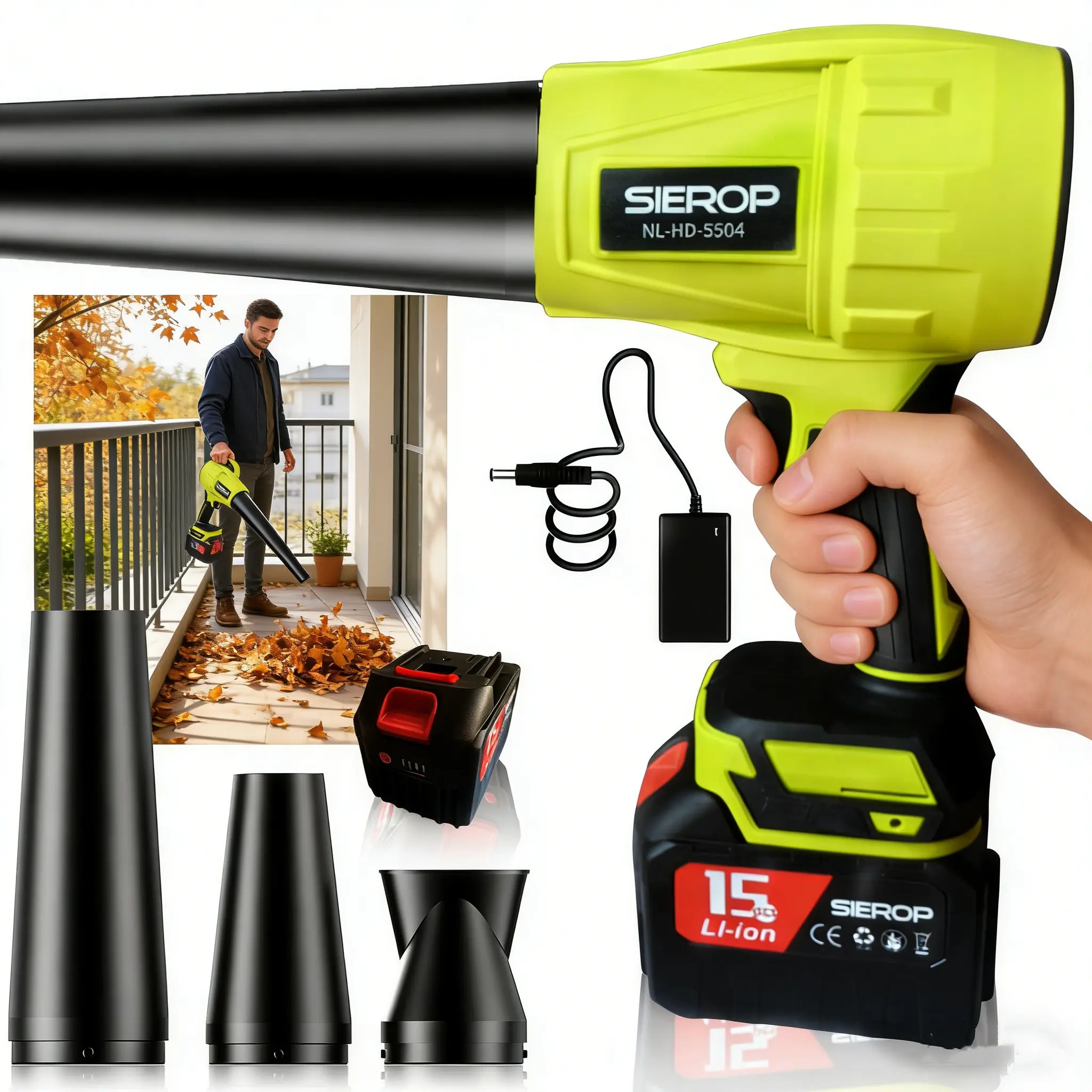 1500W turbo jet blower, leaf blower, powerful turbo fan, brushless pure copper motor, car drying after wash, handheld snow blower, cordless turbo power air duster, home improvement, garden maintenance