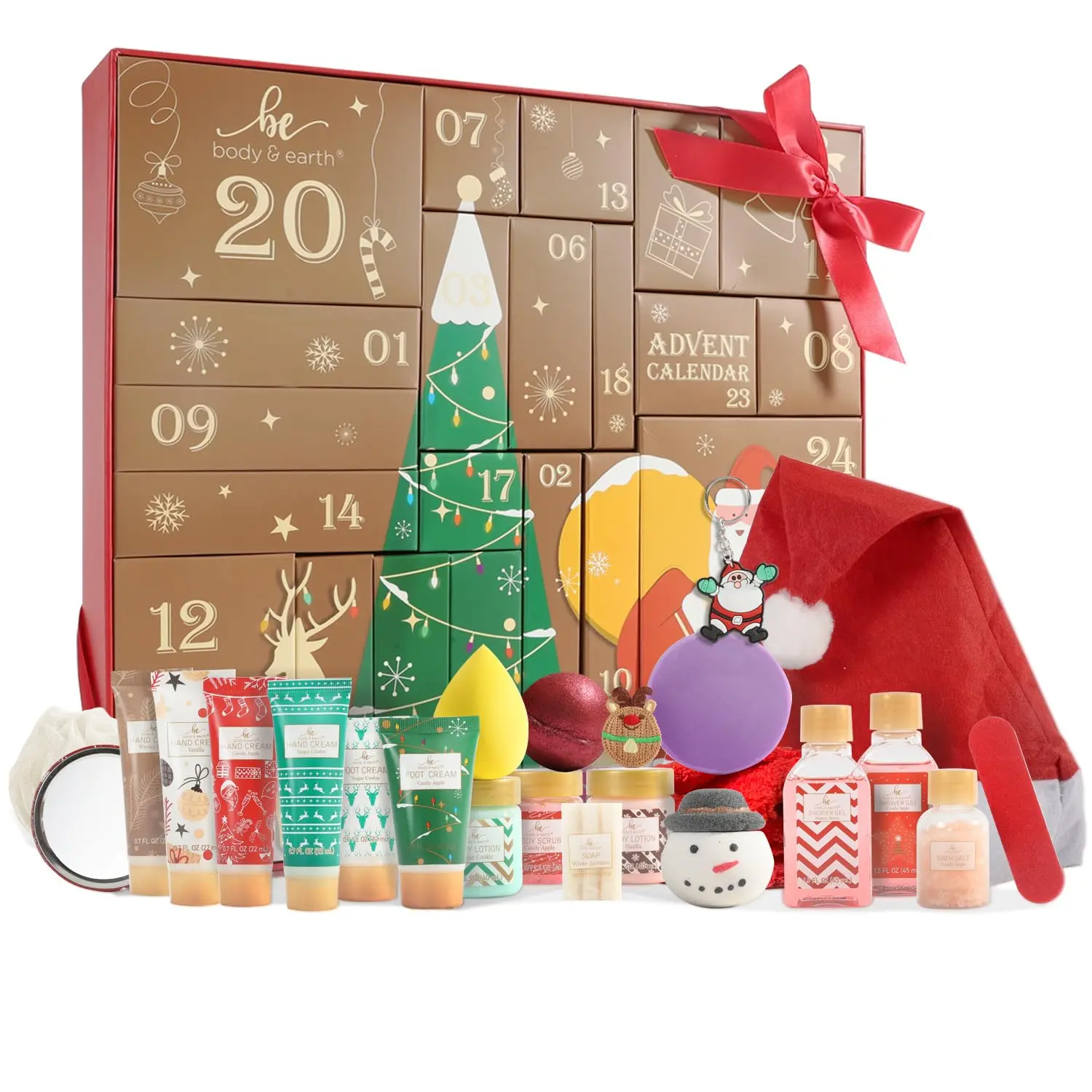 2026 Women's Scented Skincare & Body Care Advent Calendar, 24-Day Christmas Countdown Gift Set with Lotions, Holiday Self-Care Surprises