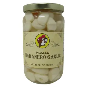 Buc-ee's Pickled Habanero Garlic in a Resealable Jar, Gluten Free, No High Fructose Corn Syrup, 16 Fl Ounces