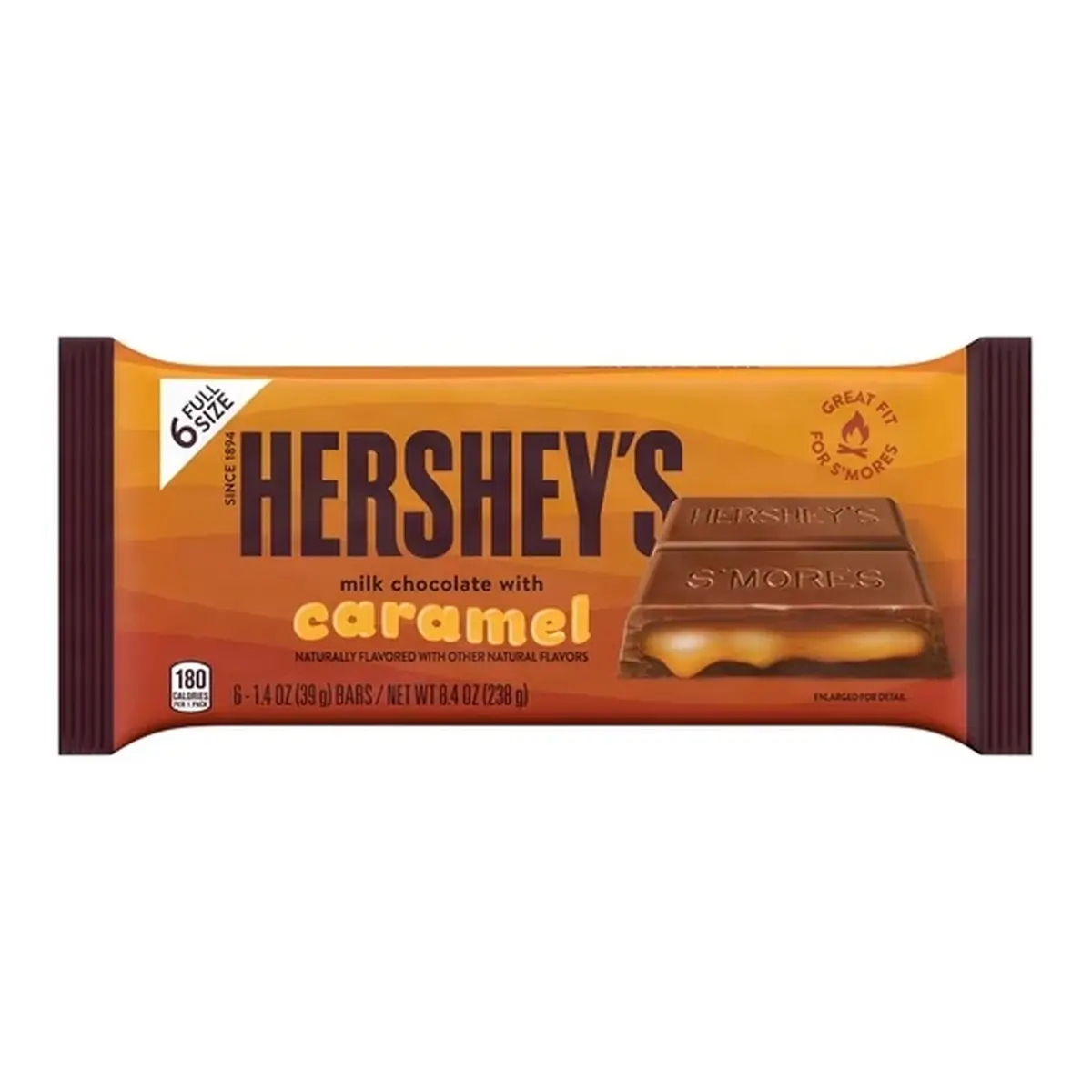 HERSHEY'S Milk Chocolate with Caramel Candy Bars,1.4 oz