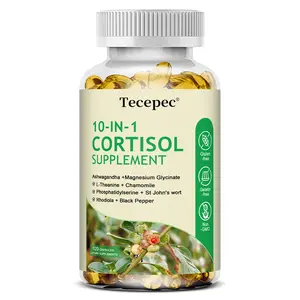 Tecepec Cortisol Health Supplement,Supports Energy Levels,Support mood health,120 Capsules