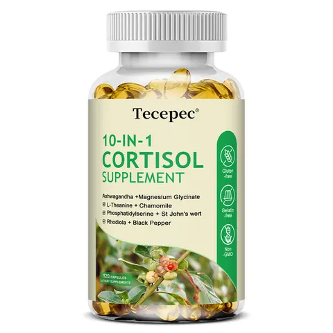 Tecepec Cortisol Health Supplement,Supports Energy Levels,Support mood health,120 Capsules