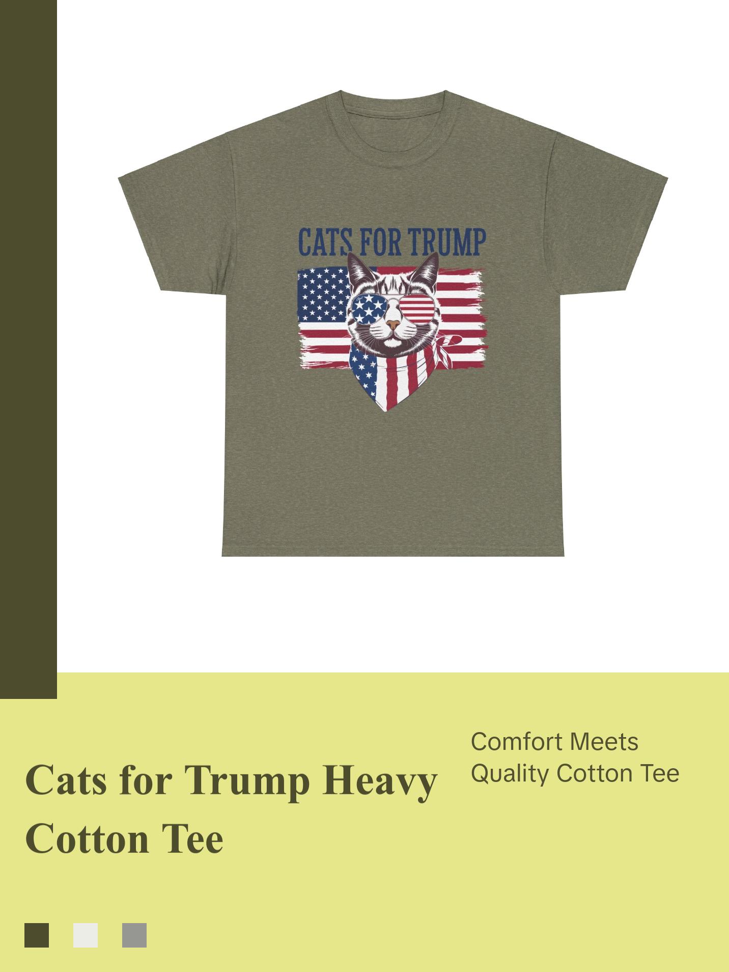 Cats For Trump - Unisex Heavy Cotton Tee
