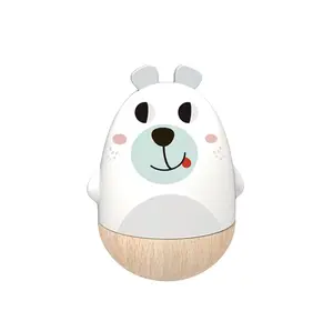 Baby Roly-Poly Bear Toy – Montessori Wooden Sensory Toy for 6-12 Month Babies