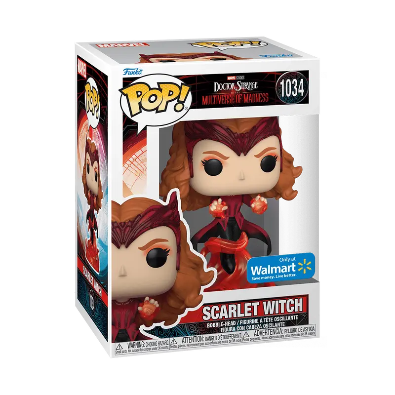 Funko Pop! Doctor Strange - Scarlet Witch Flying #1034 Exclusive (Sticker may vary) Collectible Pop Vinyl Figure