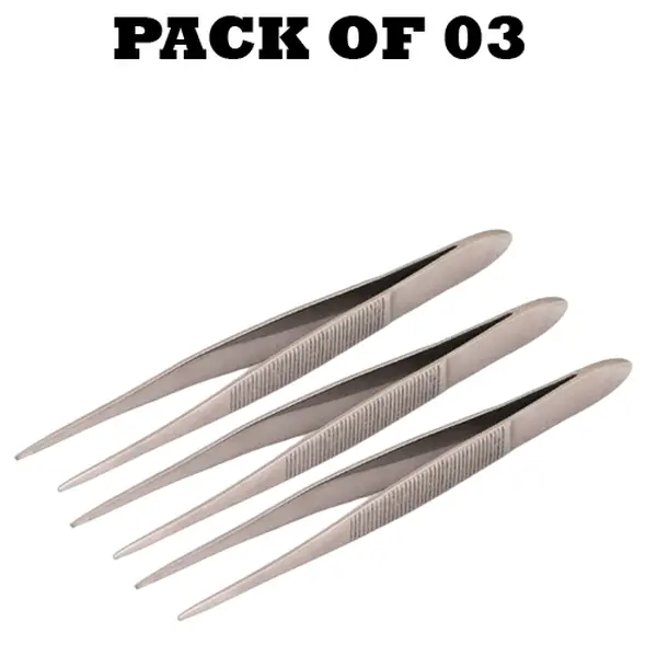 Forgica Professional Stainless Steel Needle Tip Tweezers