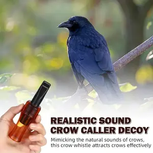Crow Call Hunting Whistle, Realistic Sound Predator Decoy Call, Outdoor Bird Lure Whistle, Bird Attractor for Hunters