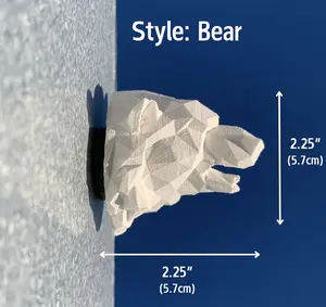 Ceramic Animal Bust Refridgerator Magnet | 1 Piece | Unique One of A Kind Handmade Cute Animal Home Magnetic Kitchen Fridge Decor Modern Art Geometric Gift Paintable