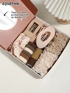 [141 pieces of curry hair accessories gift box] love clip hairband duck clip ingot clip combination, comfortable Joker high color value, daily modeling/driving rest, women of all ages fashion choice!