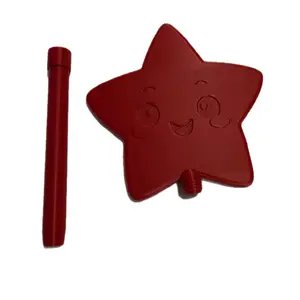 3D Printed Wand - Red Star Design with Smiling Face use for cards