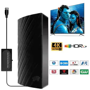 2026 Upgraded Indoor HDTV Antenna with 491cm Long Coaxial Cable, 300+ Miles Reception Range, 4K 1080P, No Monthly Cable Bills, Tool-Free Setup for All TVs