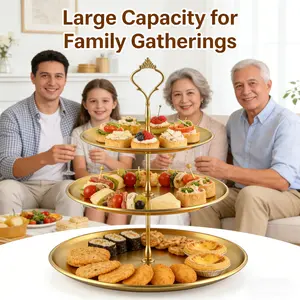 Stainless Steel Cupcake Stand, Dessert Table, Silver Color Decorative Tray, Luxury Fruit Plate, Snack Dish, Afternoon Tea Platter, Party Cake Stand