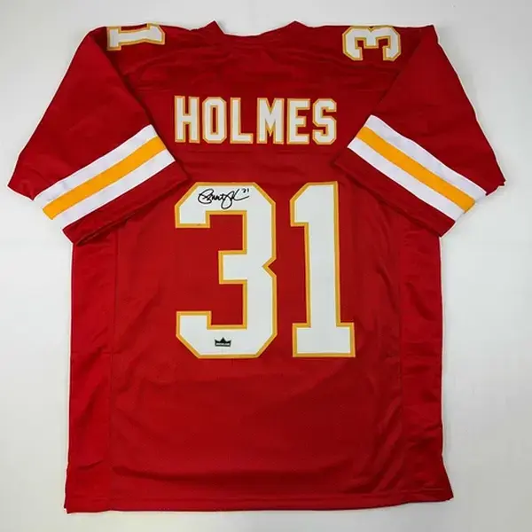 Facsimile Autographed Priest Holmes Kansas City Red Reprint Jersey