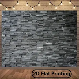 2D Flat Realistic Stone Wall Panel Artistic Decorative Stylish Modern Polyester Wall Hanging for Interior Decoration Indoor Use High Quality Marble Pattern Wallpaper for Living Room & Kitchen Counter