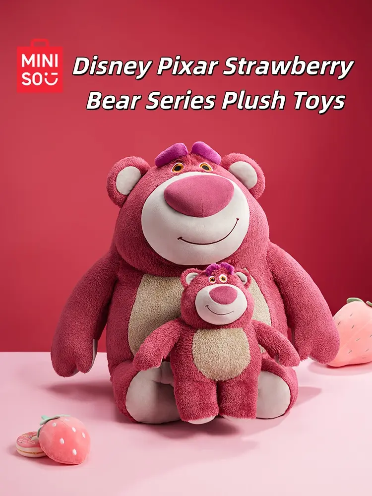 Disney Pixar Strawberry Bear Animal Plush Toy - Scented Cartoon Cute Collectible, Stuffed Animal Gift for Toy Story Fans, Ideal for Shopping Bag & Holiday Use, Stuffed Animal Gifts, Cute Collectibles, Back To School