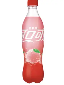 Coca-Cola Peach Bottle 500ml - Refreshing Peach Flavor Soda Drink