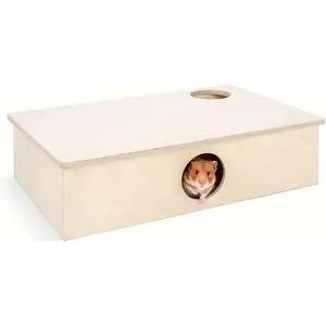 Multi-Chamber Hamster House Maze: - Multi-Room Hideouts & Tunnel Exploring Toys for Hamster Gerbils Mice Lemmings (6-Room Large)