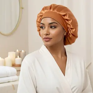 100% Mulberry Silk Bonnet– Luxury Hair Protection Surgical hat, Night Cap, Anti-Frizz, Adjustable Satin Lined Sleep Bonnet for Curly & Natural Hair