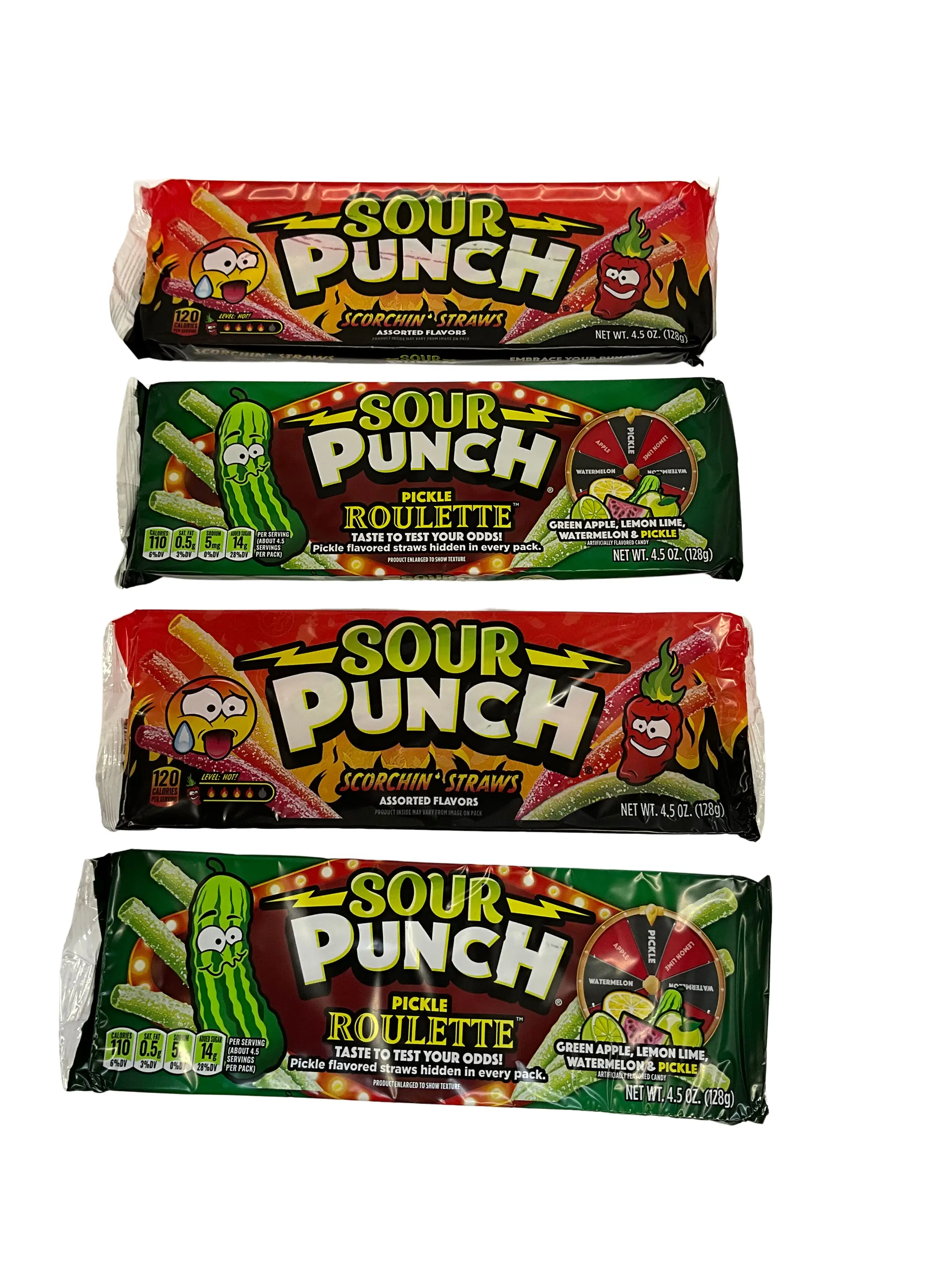 SOUR PUNCH Straws, Fruit-Flavored Chewy Candy Snacks for On-the-Go Treats