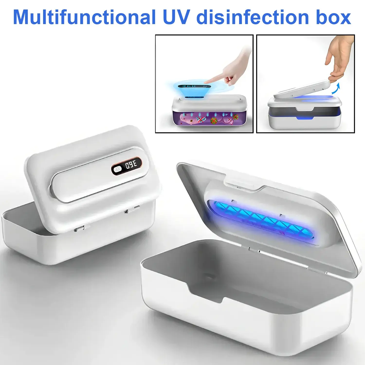 Portable UV Disinfector Box, Detachable UV Rod, Ideal for Phones, Cosmetics, Underwear, Compact and Lightweight, Essential Home Sanitizer