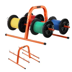 VEVOR Wire Spool Rack, 100 lbs Capacity, Smart Hand Caddy, Heavy-Duty Steel Wire Dispenser Holder for Up to 8 Spools, MAX 9.45 in Diameter, Easy Lift Design for Electrical Industrial and Retail Use