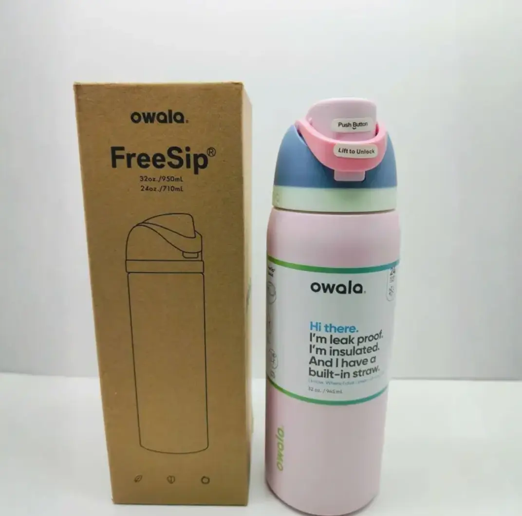 32oz Insulated Water Bottle with Straw Lid, Leakproof Stainless Steel Tumbler, Double Wall Vacuum Travel Mug for Gym, Office, Sports & Outdoor