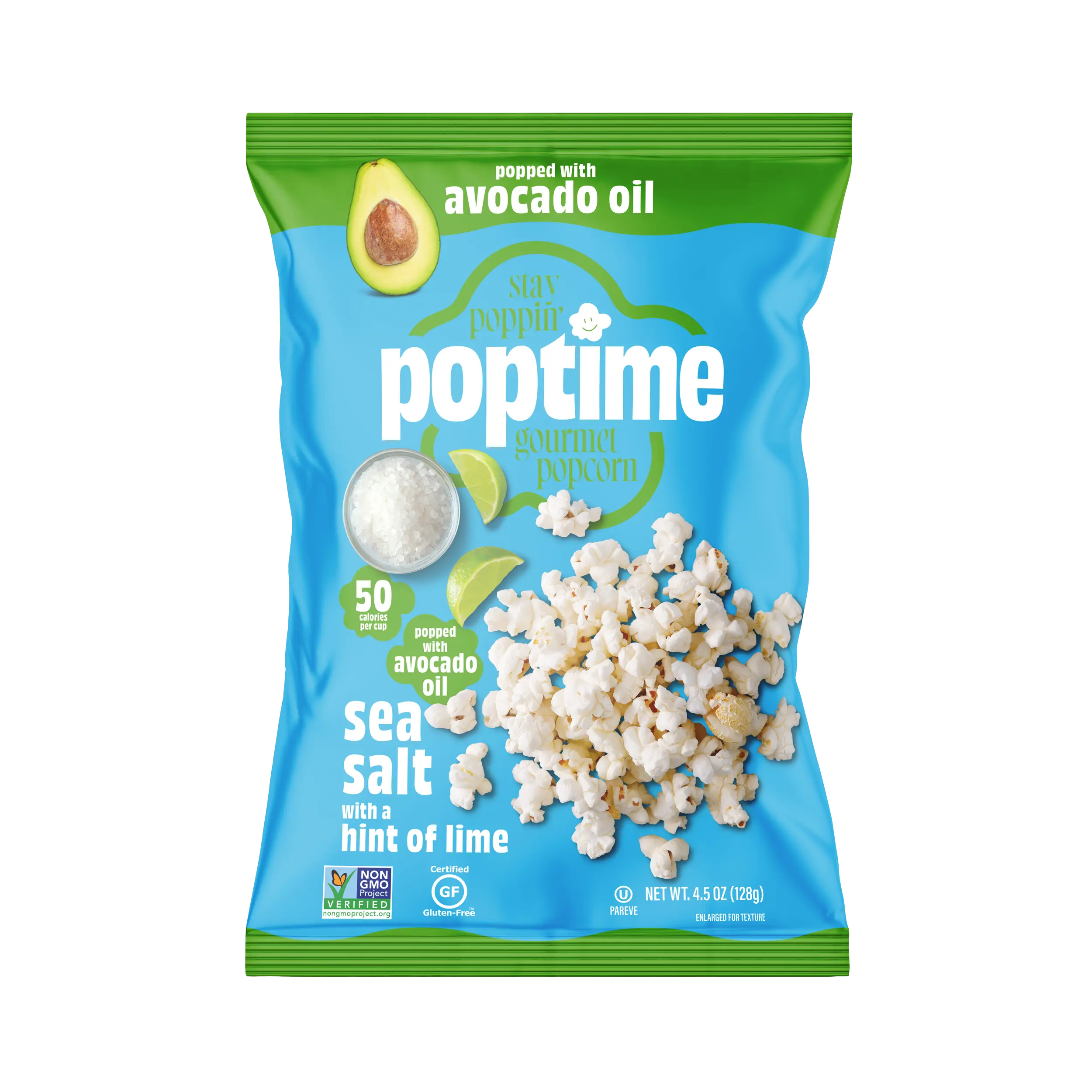 Poptime Sea Salt with a Hint of Lime Popcorn