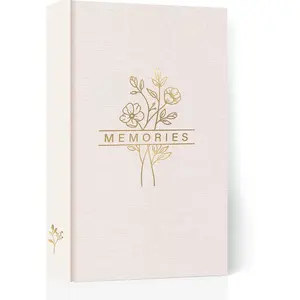 Photo Album 4x6 300 Photos with Writing Area, 300 Pockets Picture Album, Linen Fabric Cover Big Picture Book for Photos, 4x6 Photo Albums for Memories Family Weddings Travel(Beige)