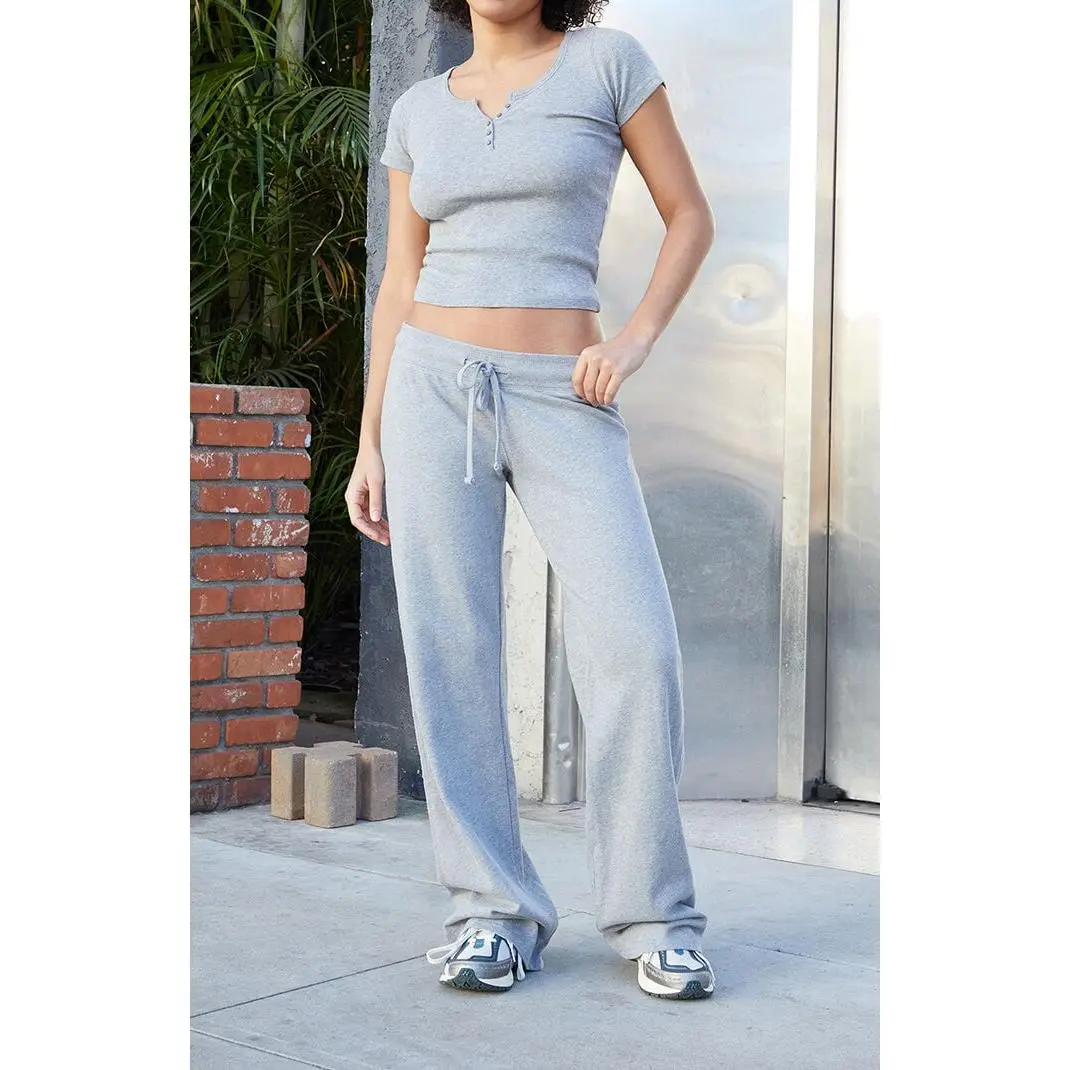 John Galt Women's Light Gray Hilary Baggy Sweatpants