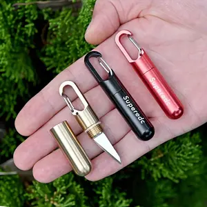 Creative Keychain Knife Sharp Portable Pocket Knife, Small Blade Gift Utility Knife, Paper Cutting Craft Knife, Travel Essential, Retractable Blades, Portable Multipurpose Knives, Keychain Tools